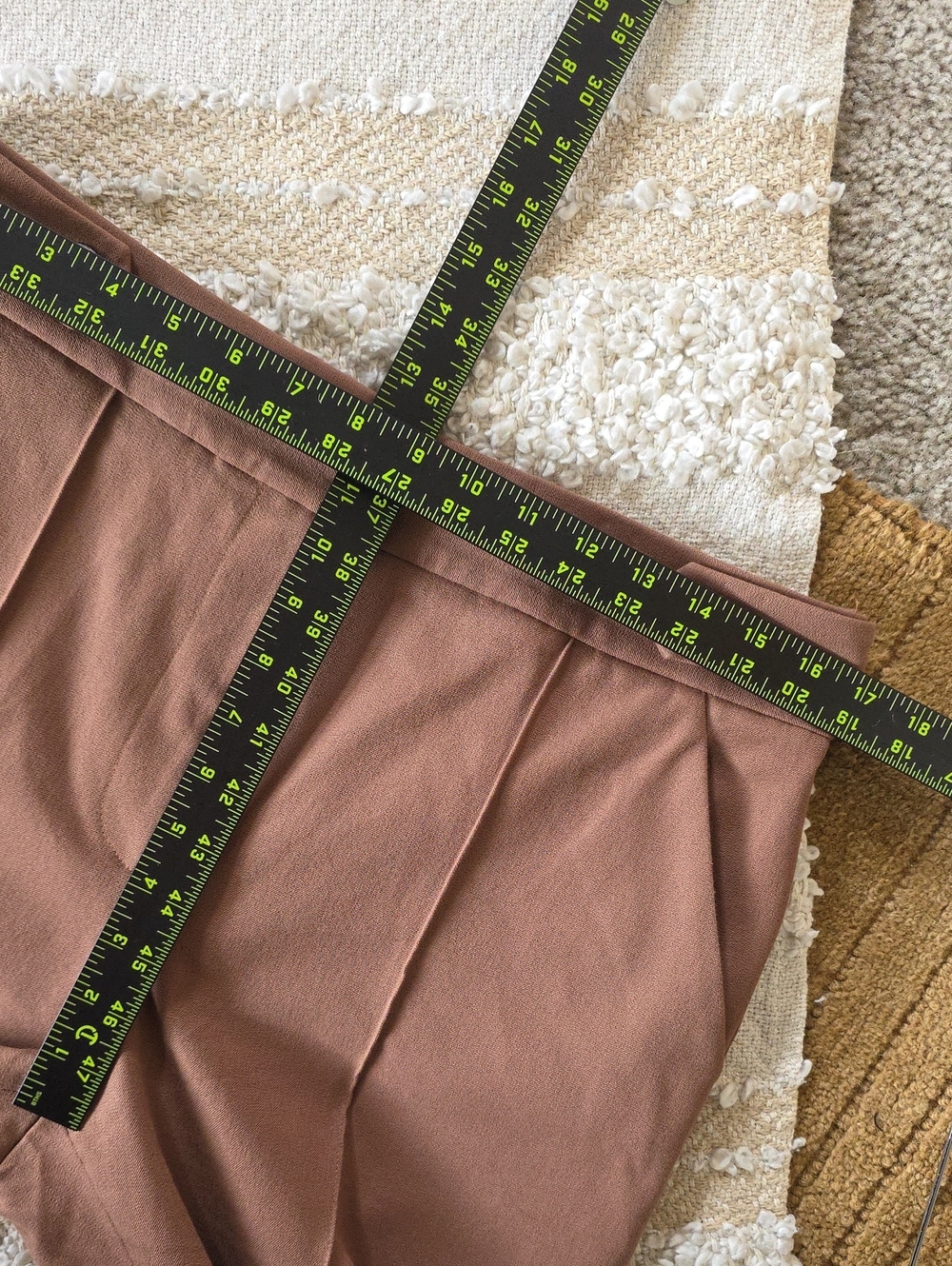 Veronica Beard Cocoa Brown Stretch High-Rise Flared Twill Pants 12 Tall - Picture 2 of 13